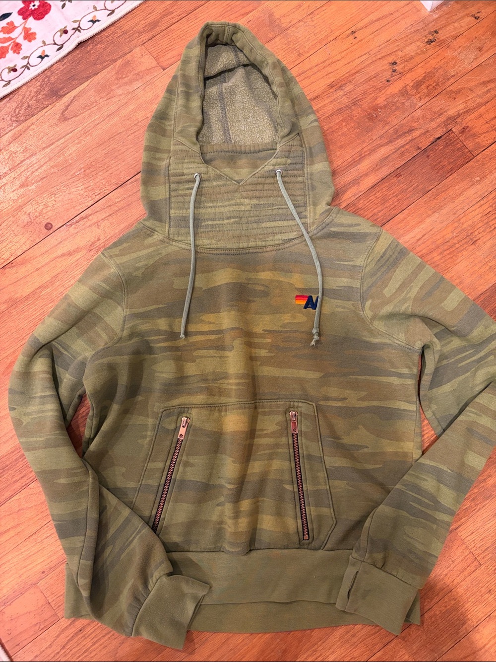 Aviator Nation Olive Camo Pullover Hoodie